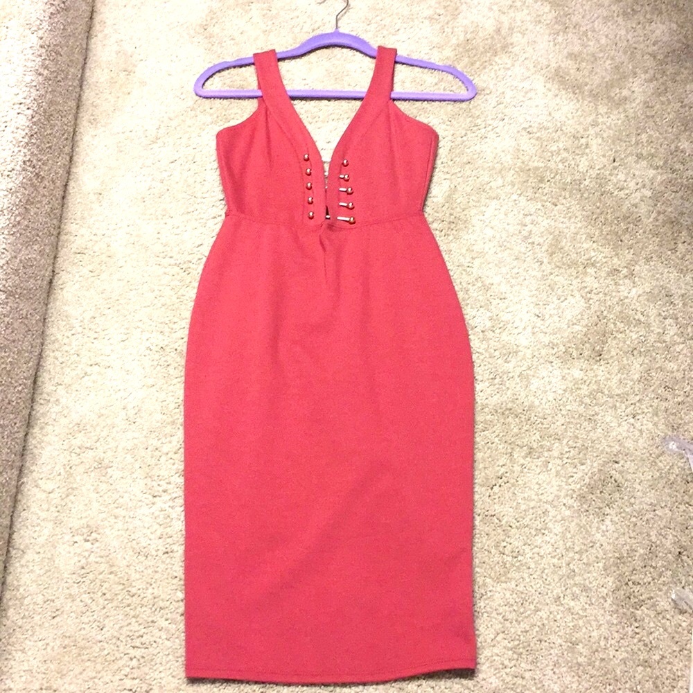 Marsala Bar Bell Midi Dress - Picture 3 of 6